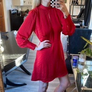 Red mini dress open back